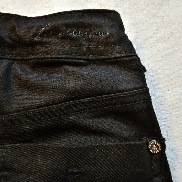 Black girls shorts "love denim" - Picture 3 of 5